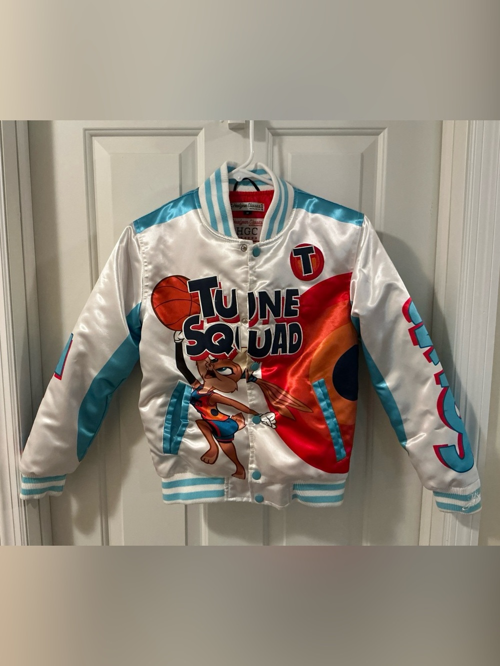 Space Jam Lola Bunny Satin Jacket Youth M “Tune Squad” Headgear Classics EUC